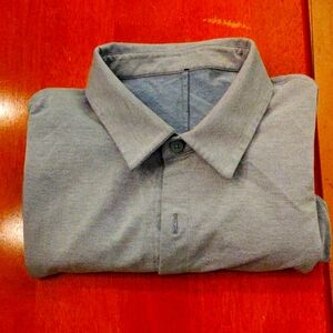 Lululemon blue button down shirt